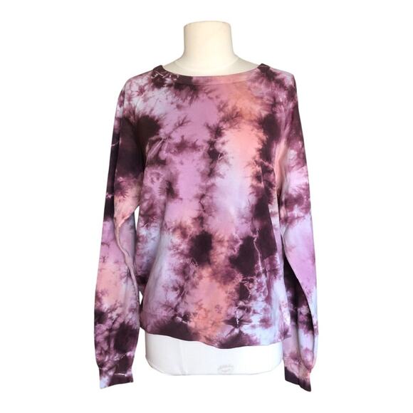 LoveStitch NWT California Love Ultra Bold Tie Dye Sweatshirt Berry Peach Small - Picture 1 of 13